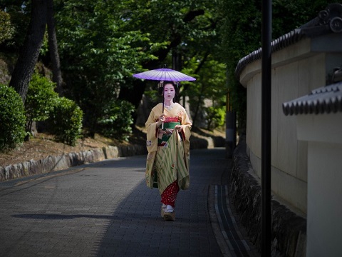 Bạn có thể vô tình bắt gặp các Geisha trên đường ở Gion