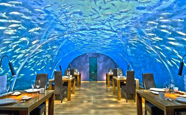 Nhà hàng Ithaa Underwater ở Maldives