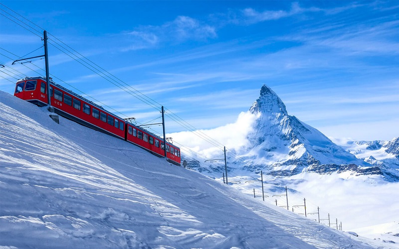 Mùa đông về trên đất nước Thụy Sĩ