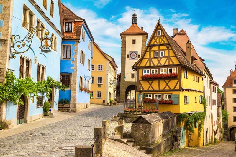 Thị trấn Rothenburg ob der Tauber tuy nhỏ bé nhưng lại thu hút nhiều du khách ghé tham quan
