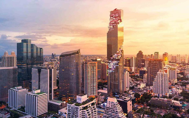 King Power Mahanakhon có chiều cao 314m, 77 tầng, hiện đang là tòa nhà cao nhất Thái Lan.