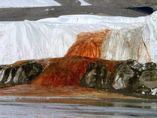 Dòng sông khóc ra máu ở Nam Cực 
