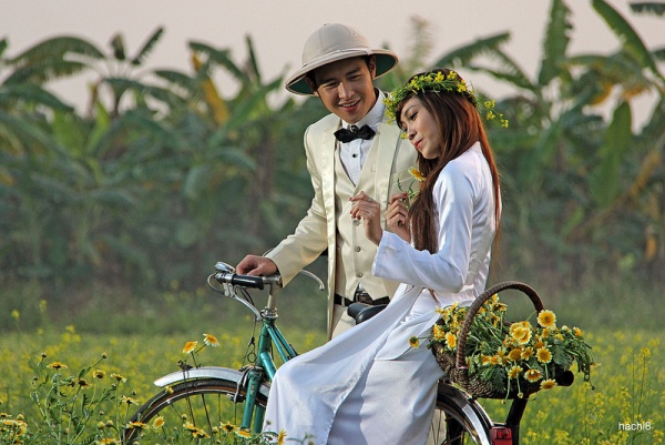 chup anh o canh dong hoa cai