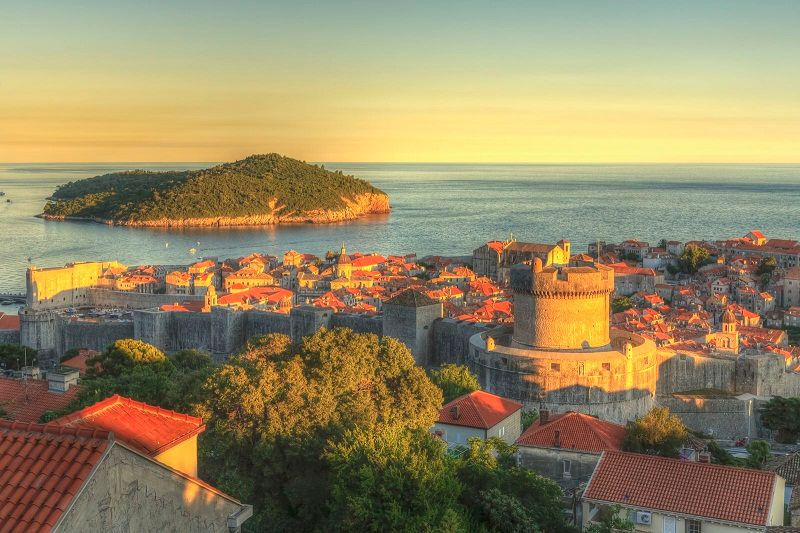 hoàng hôn Dubrovnik