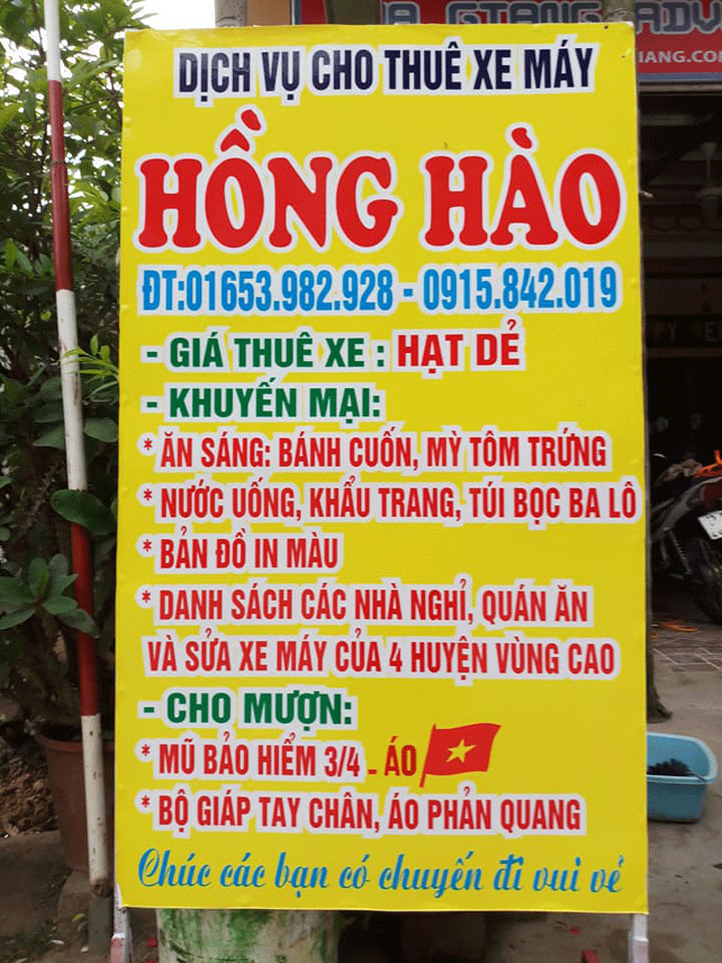 Cửa hàng cho thuê xe máy Hồng Hào