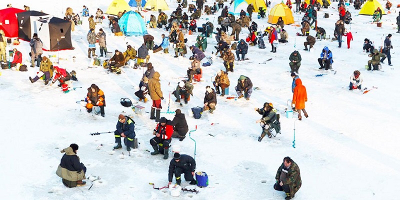 Lễ hội câu cá trên băng ở Hàn Quốc thu hút hàng triệu du khách