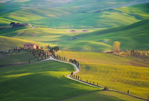 Khung cảnh yên bình của nông thôn Tuscany