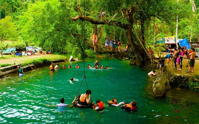 Những trò chơi trên nước ở Vang Vieng