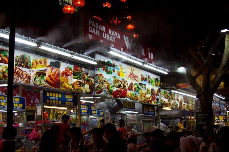 Jalan Alor bận rộn ở Bukit Bintang