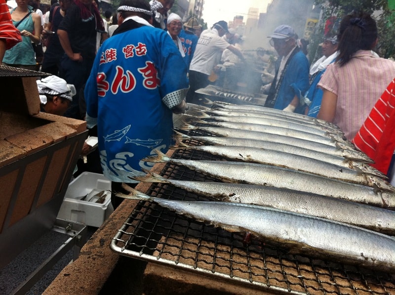 Khám phá lễ hội cá thu đao nướng tại Nhật Bản 
