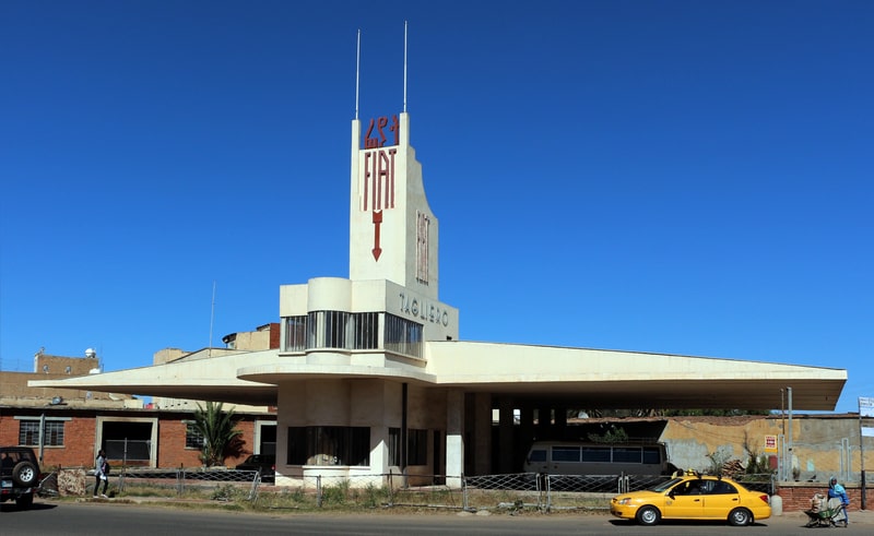 Tòa nhà Fiat Tagliero tại thủ đô Asmara – là một trạm dịch vụ được thiết kế bởi kiến trúc sư người Ý