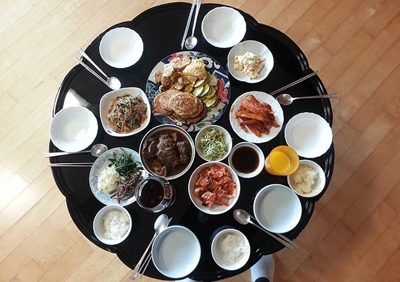 Mâm cơm của người Hàn trong ngày tết