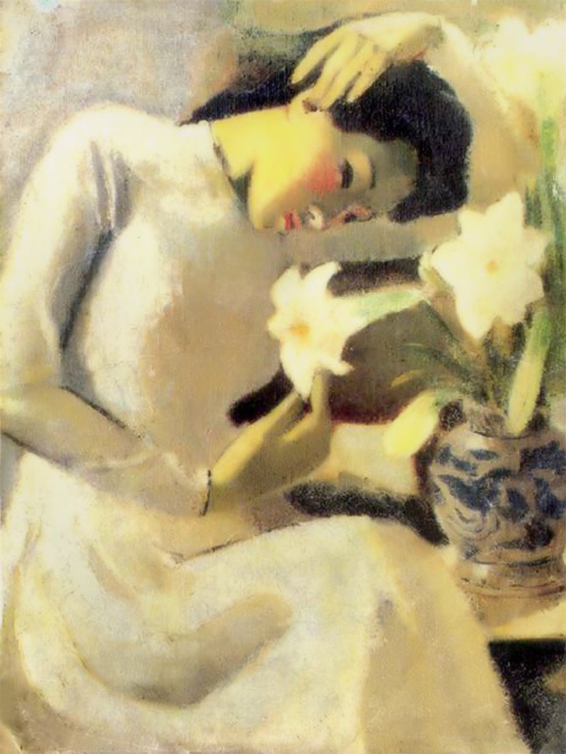“Thiếu nữ bên hoa huệ” - bức tranh nổi tiếng của họa sĩ Tô Ngọc Vân 