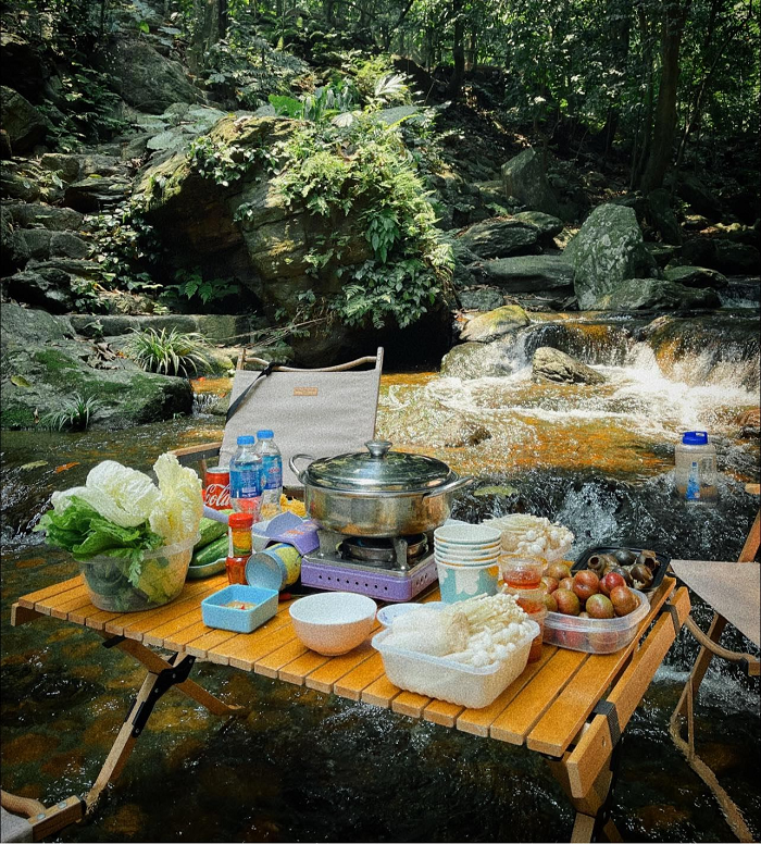 Cắm giác cực chill khi vừa được ăn vừa được ngắm thiên nhiên tại Khu du lịch sinh thái Thiên Sơn Suối Ngà