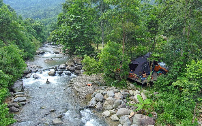 Bạn có thể chọn hình thức cắm trại ngoài trời khi du lịch Đại Từ Thái Nguyên