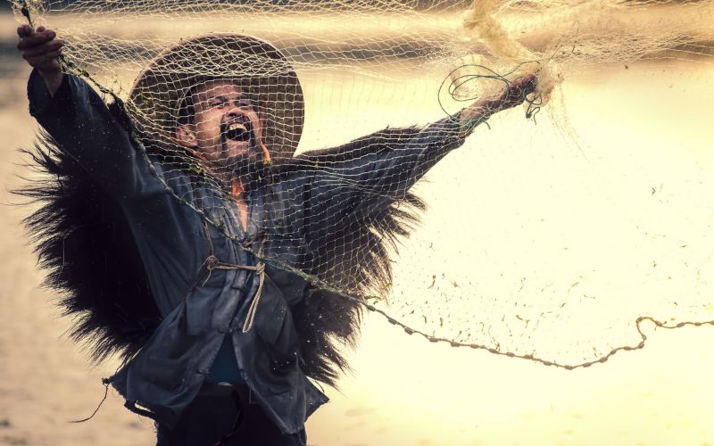  đánh bắt cá bằng chim cốc ở Quế Lâm