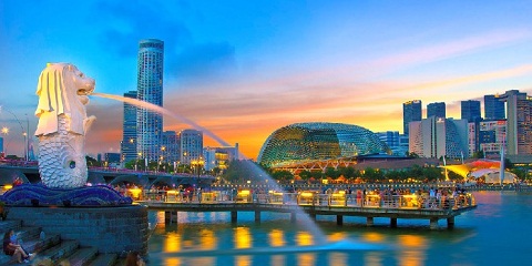 Công viên Merlion biểu tượng của đất nước Singapore