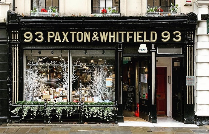 Paxton & Whitfield ở đường Jermyn - phố mua sắm ở London