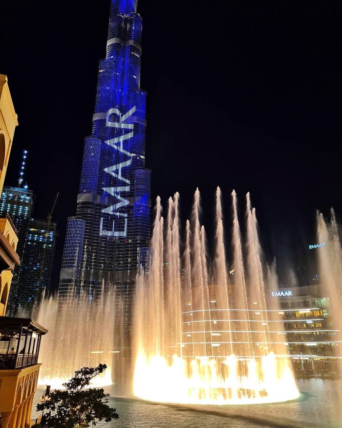 Màn phun nước đẹp mắt ở Dubai Fountain Show
