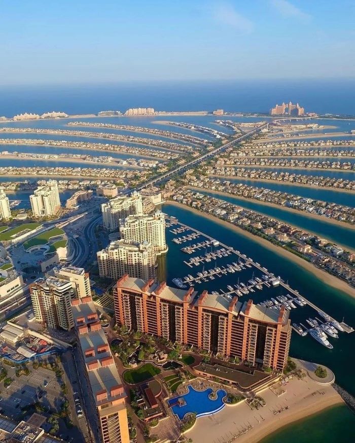 Ngắm nhìn Palm Jumeirah Dubai từ trên cao nhìn xuống