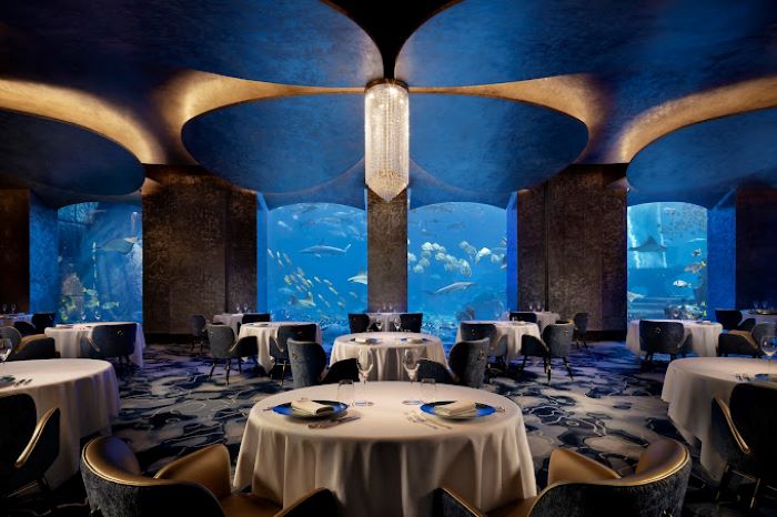 Không gian sang trọng của nhà hàng 5 sao ở Dubai Ossiano