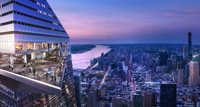 địa điểm du lịch New York -Đài quan sát Edge của tòa Hudson Yard