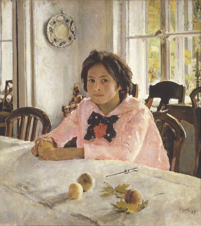 Trưng bày bức tranh cô gái với quả đào (1887) của Valentin Serov