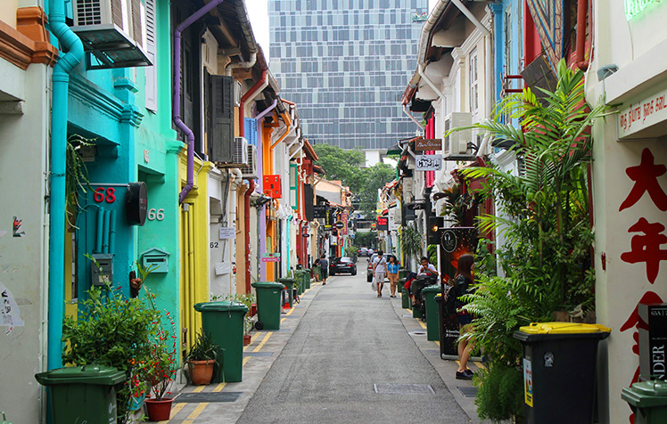 Những ngôi nhà kề bên ở Haji Lane, kinh nghiệm khám phá Haji Lane