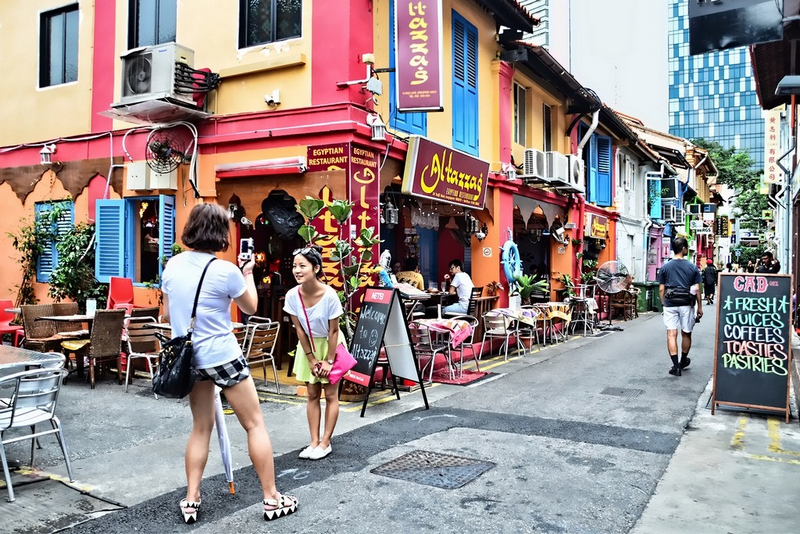 Các quán cafe Haji Lane nhiều màu sắc