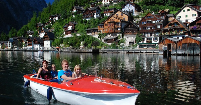 Quảng trường trung tâm tại Hallstatt