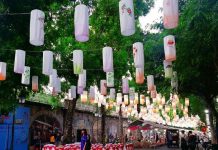 Dạo bước quên thời gian tại những khu phố đèn lồng nổi tiếng khắp Việt Nam phố đèn lồng bích họa phùng hưng vào ban ngày