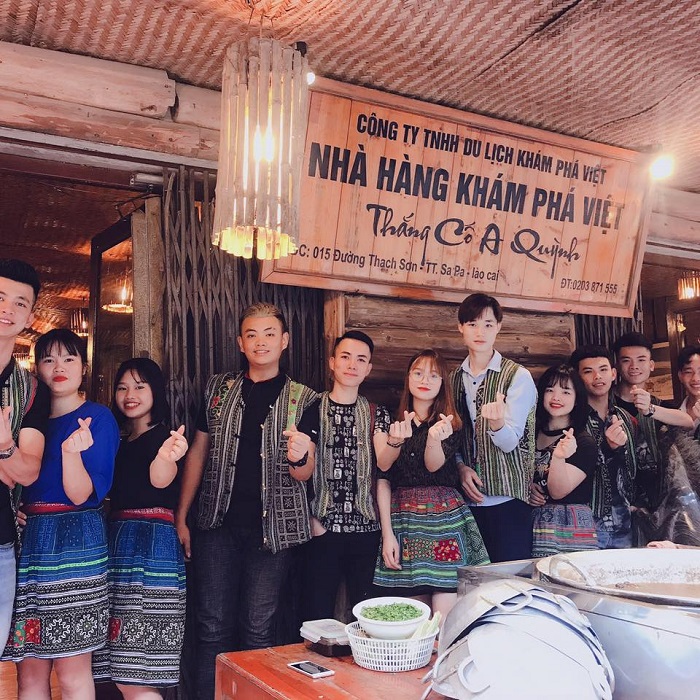 The restaurant wins the late A Quynh - a delicious restaurant in Sapa