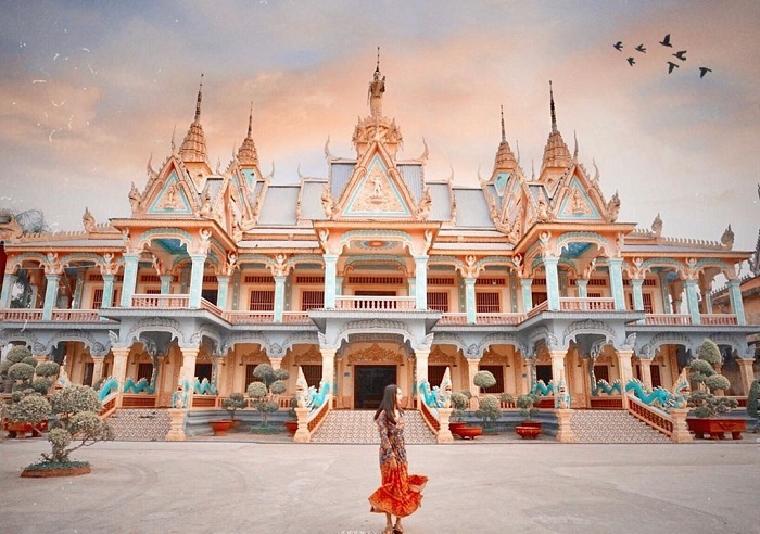 chùa Som Rong - một trong những ngôi chùa đẹp ở Sóc Trăng