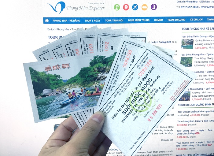 Tickets to play at Nuoc Mooc spring in Quang Binh