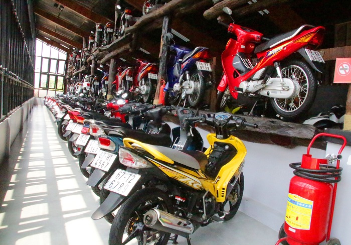 bộ sưu tập xe máy tại khu du lịch sinh thái Mỹ Luông An Giang