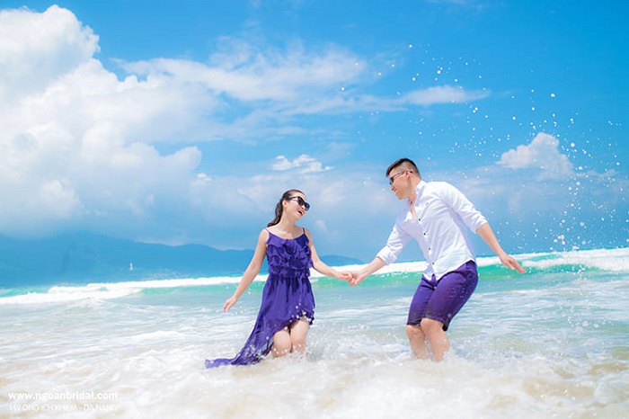 bãi biển nên thơ - địa điểm chụp ảnh cưới ở Nha Trang lý tưởng