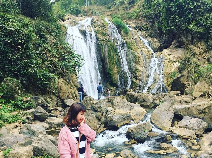 Check in Cam Ly waterfall tourist area in Dalat