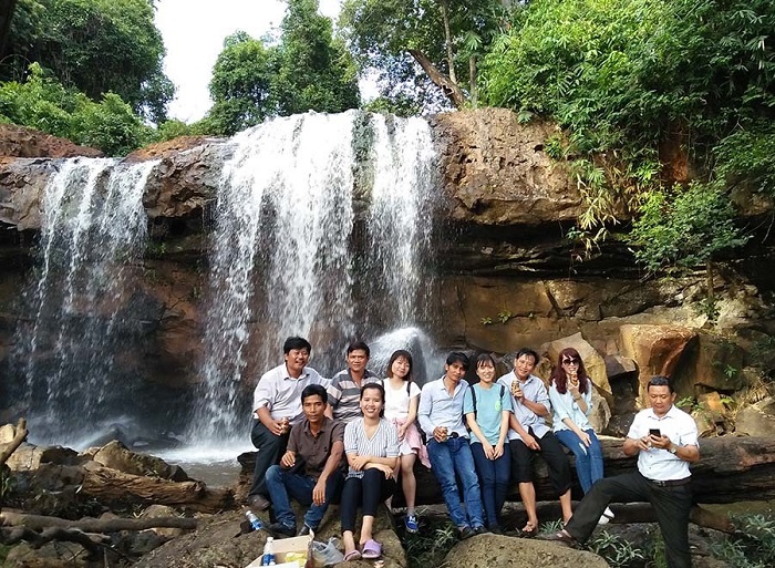 Check in Cam Ly waterfall tourist area in Dalat