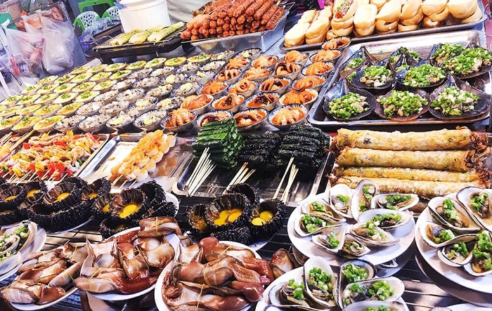 hải sản tại khu chợ đêm Phú Quốc