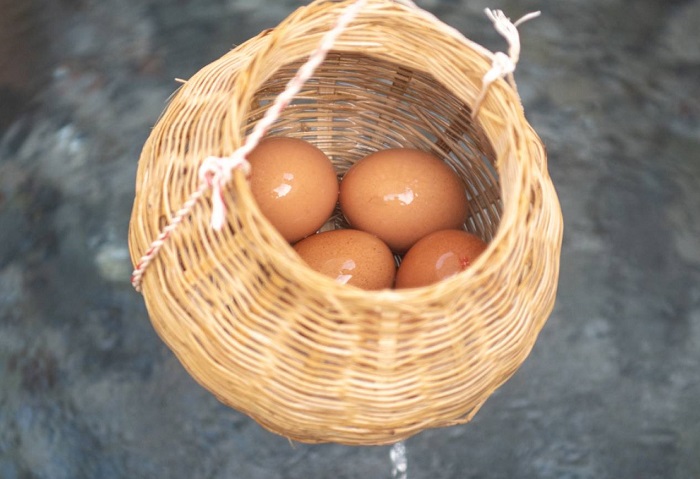 trứng luộc Suối nước nóng Bình Châu Vũng Tàu 