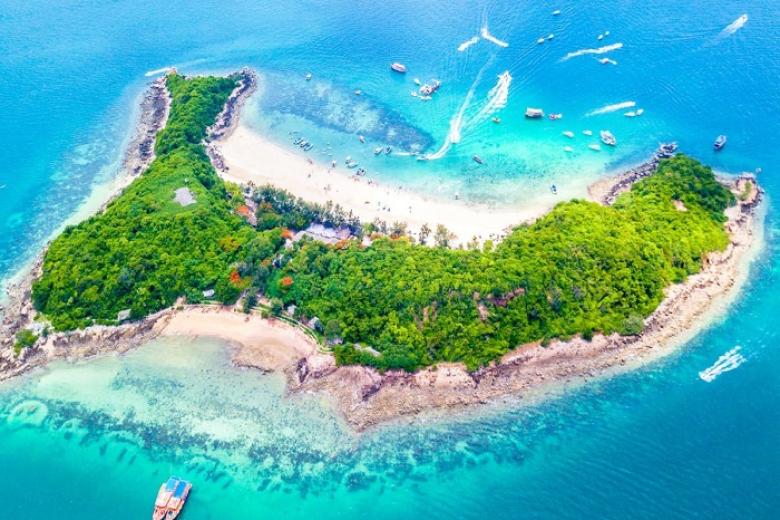 Đảo Coral trên cao nhìn xuống