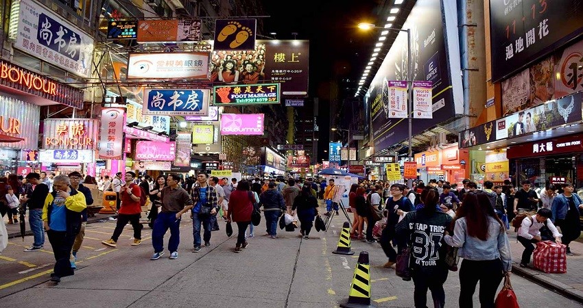 Khu Mong Kok ở Hong Kong