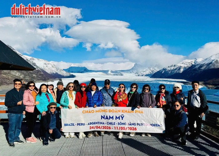 Đoàn du khách trải nghiệm tour Nam Mỹ