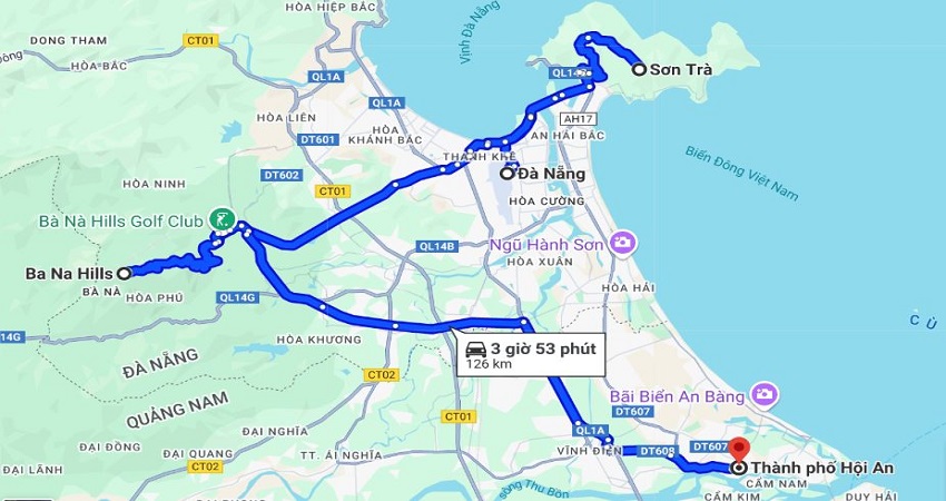 Hành trình tour Đà Nẵng - Hội An