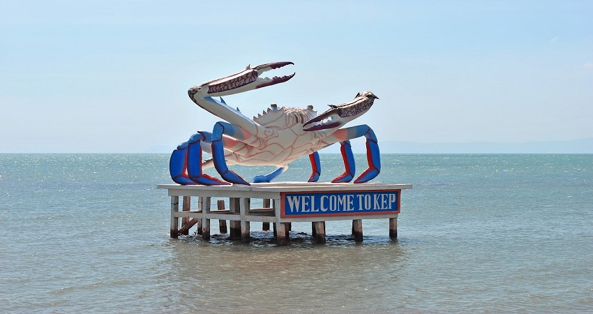 Biểu tượng của thành phố biển Kep thu hút ánh nhìn của du khách 