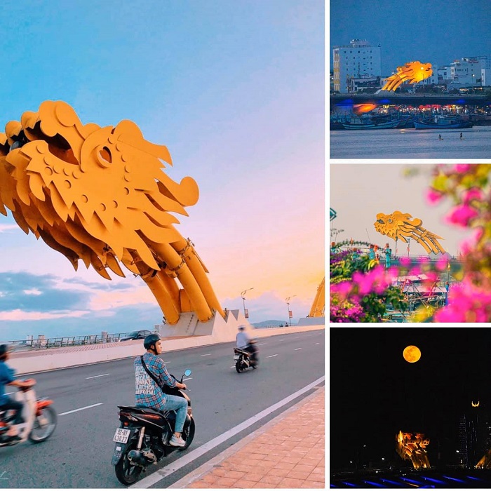 Cầu Rồng là tượng trưng cho nghệ thuật kiến trúc mới của Đà Nẵng. 