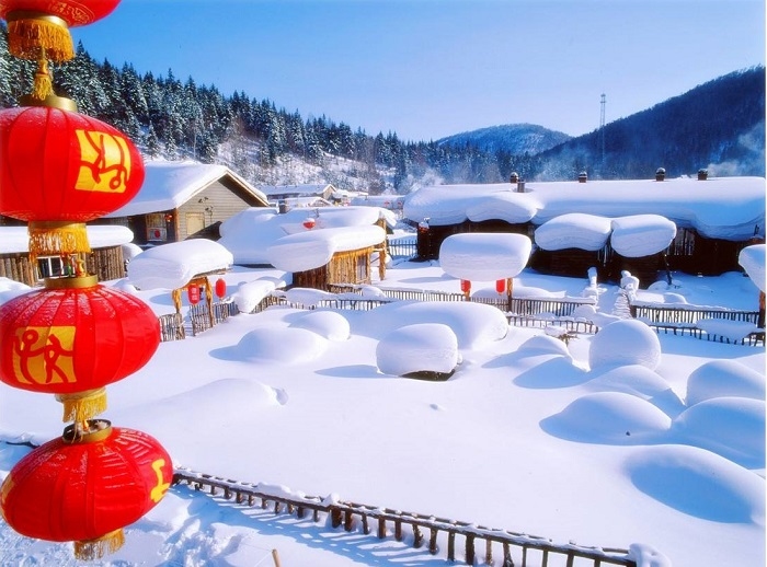 Lạc bước trong làng tuyết cổ tích ở Cáp Nhĩ Tân, Trung Quốc