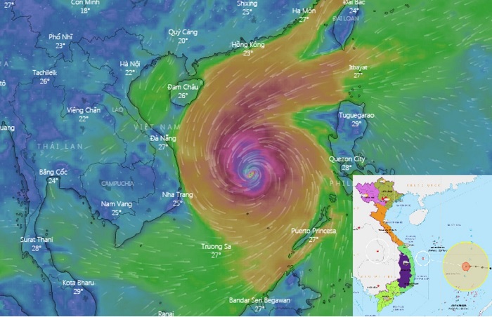 Molave sẽ là cơn bão mạnh nhất 20 năm qua