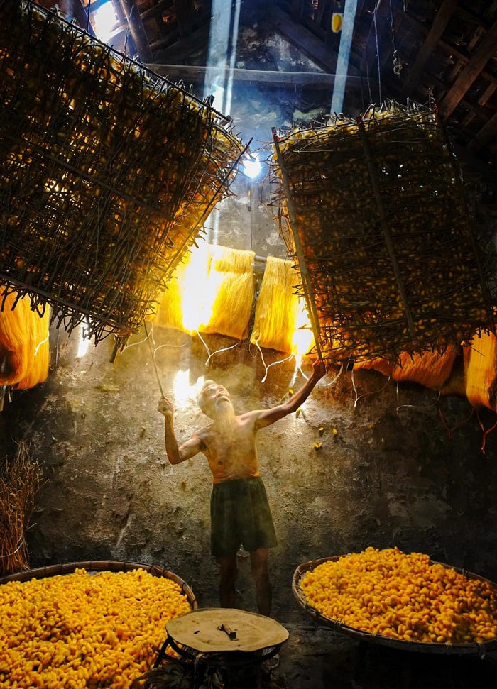 làng nghề ươm tơ Hồng Lý