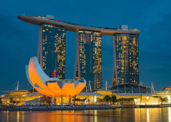 Du lịch Singapore - Hình ảnh về đêm của Vịnh Marina